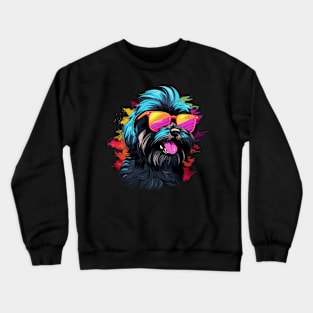 Retro Wave Havanese Dog Shirt Crewneck Sweatshirt